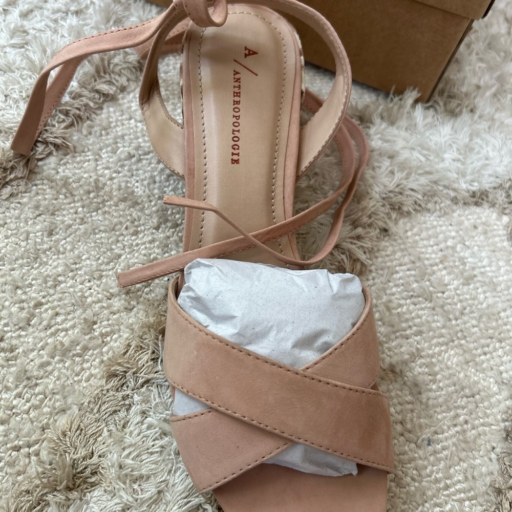 Anthropologie ankle tie sandal - Picture 2 of 9